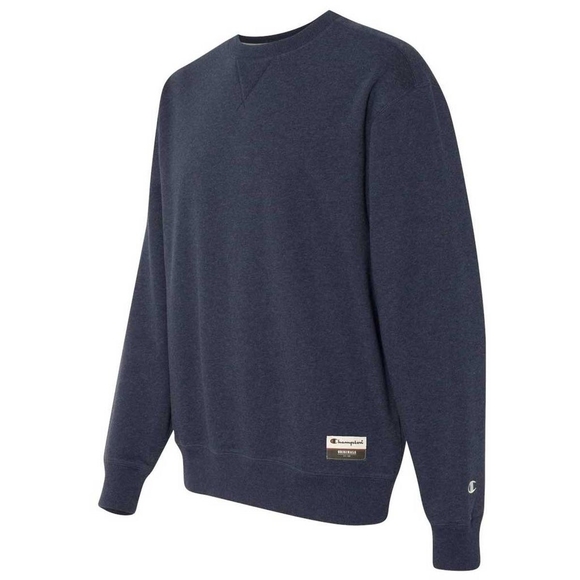 Champion Men's Sueded Fleece Sweatshirt - Navy - Picture 2 of 8